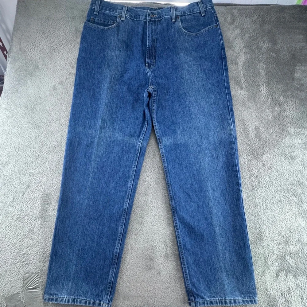 Kirkland Signature Jeans‎ Mens 40x32 Blue Excellent Straight Leg 100% Cotton